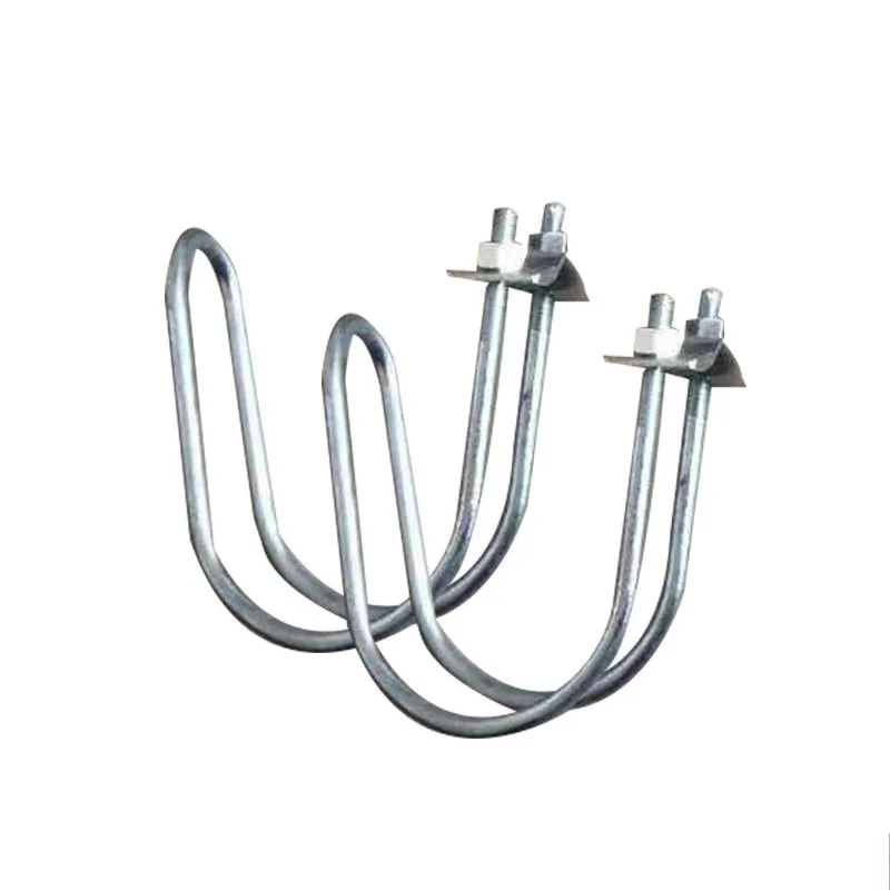 Double-ended U-bolts for pipe crosses