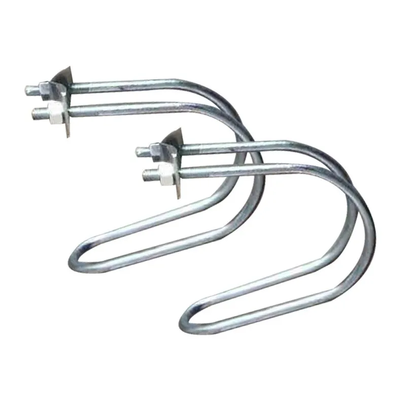 Double-ended U-bolts for pipe crosses