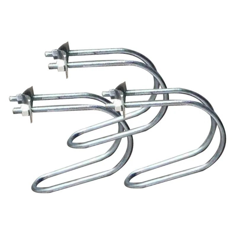 Double-ended U-bolts for pipe crosses